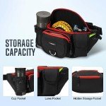 Piscifun Fishing Bag Portable Outdoor Fishing Tackle Bags Multiple Waist Bag Fanny Pack …, Black, One Size, Fishing Tackle Storage Bags