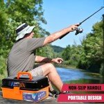 Large 3 Layers Tackle Box with Fishing Tackle Included, 423 Pcs Fishing Lures Kit Crankbaits Fishing Hooks Spoon Worm Tackle Fishing Bait Accessories for Bass Trout Freshwater Saltwater