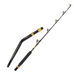 Fiblink Bent Butt Fishing Rod 2-Piece Saltwater Offshore Trolling Rod Big Game Roller Rod Conventional Boat Fishing Pole with Swing Tip