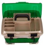 Flambeau Outdoors T5 Multiloader Tackle Box, Fishing Organizer with Tuff Tainer Boxes Included, Green/Gold