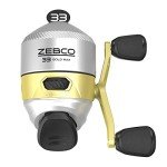 Zebco 33 MAX Gold Spincast Fishing Reel, 2+1 Bearings with a Smooth and Powerful 2.6:1 Gear Ratio and Instant Anti-Reverse, Lightweight Graphite Frame and a MicroFine Dial-Adjustable Drag, Silver/Gold