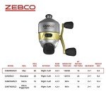 Zebco 33 MAX Gold Spincast Fishing Reel, 2+1 Bearings with a Smooth and Powerful 2.6:1 Gear Ratio and Instant Anti-Reverse, Lightweight Graphite Frame and a MicroFine Dial-Adjustable Drag, Silver/Gold