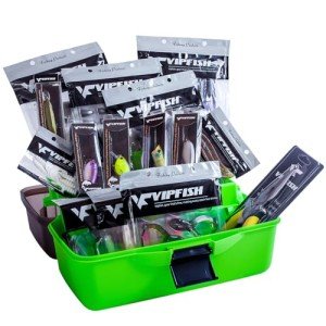 Vipfish Fishing Tackle Box Kit with Crankbaits, Frogs, Swimbaits, Spinnerbaits, Hooks, Weights, Beads, Plier – 303PCS Freshwater Fishing Lure Set for Bass Trout Walleye