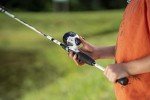 Abu Garcia 5’6" Ike Dude Youth Fishing Rod and Reel Spincast Combo, 2-Piece Rod, Size 6 Reel, Right Handle Position,White