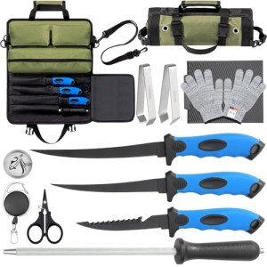 10-Piece Stainless Fish Fillet Knife Set