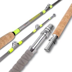 Fiblink 2-Piece Saltwater Offshore Trolling Rod Big Game Rod Conventional Boat Fishing Pole (6'6" - 2pc - 80-120lbs)