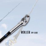 Fiblink Saltwater Offshore Heavy Trolling Fishing Rod Big Game Conventional Boat Fishing Roller Rod Pole with All Roller Guides (2-Piece,7-Feet 6-Inch,30-50lb)