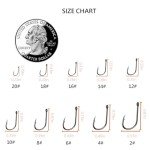 AMHDV 300Pcs/ 500Pcs/ 1000Pcs Small Fishing Hooks, 10 Different Sizes Tiny Fish Hook Set for Freshwater (300pcs (2# to 20#))