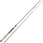 Sougayilang Fishing Rods Graphite Lightweight Ultra Light Trout Rods 2 Pieces Cork Handle Crappie Spinning Fishing Rod(6'0'')