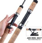 Sougayilang Fishing Rods Graphite Lightweight Ultra Light Trout Rods 2 Pieces Cork Handle Crappie Spinning Fishing Rod(6'0'')