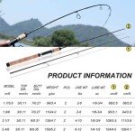 Sougayilang Fishing Rods Graphite Lightweight Ultra Light Trout Rods 2 Pieces Cork Handle Crappie Spinning Fishing Rod(6'0'')