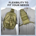 KastKing Karryall Fishing Sling Tackle Bag with 2 Tackle Trays, Tactical Fishing Tackle Storage Bag, Fishing Gear Storage