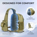 KastKing Karryall Fishing Sling Tackle Bag with 2 Tackle Trays, Tactical Fishing Tackle Storage Bag, Fishing Gear Storage