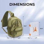 KastKing Karryall Fishing Sling Tackle Bag with 2 Tackle Trays, Tactical Fishing Tackle Storage Bag, Fishing Gear Storage