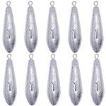 Drop Shot Fishing Weights Sinkers Teardrop Weights Bass Fishing Sinkers for Freshwater Saltwater Fishing Gear 1oz to 8oz