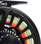 Maxcatch Tino Fly Fishing Reel, Large Arbor All Aluminum with CNC Cutting Trout Fly Reels, 3/4 5/6 7/8wt (Reel with Line Pre-Loaded (Black), 3/4wt)