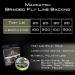 Maxcatch Fly Line Backing for Fly Fishing Braided 20/30lb 100yards (Orange, 20lb)