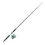 Zebco Kids Rambler Telescopic Spinning Reel and Fishing Rod Combo, 23.5-Inch to 5-Foot 3-Inch Telescoping Fishing Rod, Size 20 Reel, Pre-Spooled with 8-Pound Cajun Line, Seafoam/Black