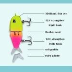 6-Pack Jointed Swimbait Lures w/6 Extra Tails | Slow-Sinking to Suspending Bass Lures | All-Water Column Control for Rivers & Lakes | Dual Hooks, Lifelike Wounded Minnow Action (2.4", 0.23oz)(A Set)