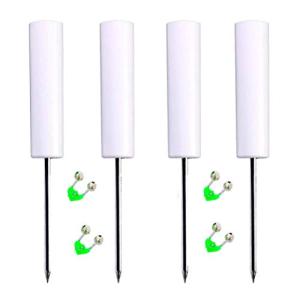 4 Pack Fishing Rod Stand and Alarm - Reinforced PVC, Supports Bank, Beach and Ground Fishing