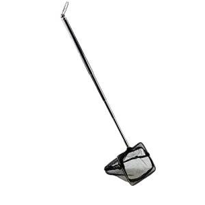 AQUANEAT Aquarium Net with Extendable Long Handle, Adjustable Wastes Skimming Cleaning Tools for Fish Tanks, 3 inch