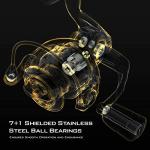 KastKing Valiant Eagle Spinning Reels, Black Gold Fishing Reel, Size 1000