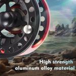 Aventik Fly Fishing Reel-NT Large Arbor 7/9wt, CNC-Machined Aluminum Alloy Fly Reel.(Red+Black Without Line)