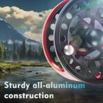 Aventik Fly Fishing Reel-NT Large Arbor 7/9wt, CNC-Machined Aluminum Alloy Fly Reel.(Red+Black Without Line)