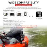 HITORHIKE Kayak Fish Finder Mount with Transducer Arm Fit Most of Kayak Track Mounts with Ball Base 2 Universal Plates Holds up to 9" Electronics Compatible with Garmin Lowrance Humminbird