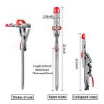 LBW Automatic Spring Fishing Rod Holder for Ground Bank Fishing Pole Holder Hook Setter Adjustable High Sensitivity Stainless Steel Spring Loaded Rod Holder for Fishing 1 Pack