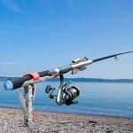 LBW Automatic Spring Fishing Rod Holder for Ground Bank Fishing Pole Holder Hook Setter Adjustable High Sensitivity Stainless Steel Spring Loaded Rod Holder for Fishing 1 Pack