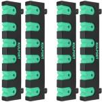 KULPORT Fishing Rod Rack Holders Wall-Mounted Fishing Pole Holder & Rack, Fishing Pole Holders for Garage & Boat 6-Rod Storage Racks(Horizontal Green, 2 Pair)