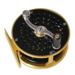 Vintage Classic Fly Fishing Reel,Right/Left Handle Position, Fly Reel (Black with Gold, 7/9 wt)