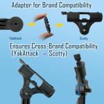 EDSRDPLT #3001 Extension Arm, 8inch & 4inch Double Ended Extender with Hardware, Increases Height for Rod Holders, Fish Finder, Camera Mounts