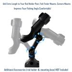 EDSRDPLT #3001 Extension Arm, 8inch & 4inch Double Ended Extender with Hardware, Increases Height for Rod Holders, Fish Finder, Camera Mounts