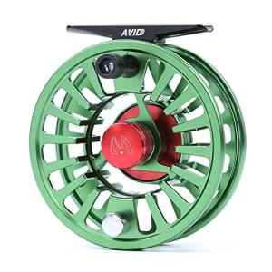Maxcatch AVID Fly Fishing Reel with CNC-machined Aluminum Body - 1/3, 3/4, 5/6, 7/8, 9/10 Weights(Black, Green, Blue) (Green, 9/10wt)