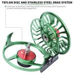 Maxcatch AVID Fly Fishing Reel with CNC-machined Aluminum Body - 1/3, 3/4, 5/6, 7/8, 9/10 Weights(Black, Green, Blue) (Green, 9/10wt)