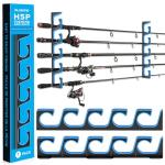 PLUSINNO H5P Fishing Rod/Pole Holders for Garage, Wall or Ceiling Mounted Fishing Rod Holder with Soft Protective Pad, Fishing Rod Storage Organizer Holds up to 5/10/20 Rod or Combos or Nets