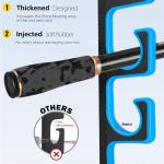 PLUSINNO H5P Fishing Rod/Pole Holders for Garage, Wall or Ceiling Mounted Fishing Rod Holder with Soft Protective Pad, Fishing Rod Storage Organizer Holds up to 5/10/20 Rod or Combos or Nets