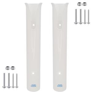 ISURE MARINE 2PCS Fishing Rod Holder Rod/Ship Yacht Fishing Rod Frame Portable Lightweight and Durable Tube Rod Rack-Replacement Parts with Screws (White)