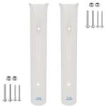 ISURE MARINE 2PCS Fishing Rod Holder Rod/Ship Yacht Fishing Rod Frame Portable Lightweight and Durable Tube Rod Rack-Replacement Parts with Screws (White)