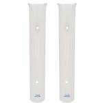 ISURE MARINE 2PCS Fishing Rod Holder Rod/Ship Yacht Fishing Rod Frame Portable Lightweight and Durable Tube Rod Rack-Replacement Parts with Screws (White)