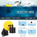 LUCKY Kayak Handheld Fish Finder Sonar LCD Wired Fish Finder Transducer Boat Water Depth Finders Display FF1108-1