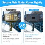 4 PCS Thickened Fishing Finder Cover Straps, Adjustable Fish Finder Bungee for Securing Graph Cover for Travel