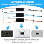 4 PCS Thickened Fishing Finder Cover Straps, Adjustable Fish Finder Bungee for Securing Graph Cover for Travel