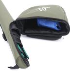 M MAXIMUMCATCH Maxcatch Fly Fishing Rod Case with Reel Pouch, Complete Protection Bag, For 9FT 2/4 Pieces Rod, Single (Green, 9' 4sec)