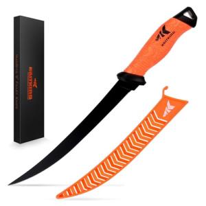 KastKing Speed Demon Pro Fillet Knife - Razor Sharp G4116 German Stainless-Steel Blade, Professional Level Knives for Filleting and Boning, Non-Slip Handles, Includes Protective Sheath