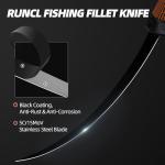 PROBITE RUNCL Fishing Fillet Knife Combo Set, Fishing Tools Kit With 6" Fillet Knife, Fillet Fork, Knife Sharpener and Fish Scaler Remover, 4 Pieces fishing Kit Tool, Perfect for Fresh or Saltwater