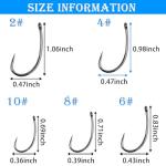 175pcs Barbless Fishing Hook Kits,Small Size Carp Fishing Hooks Curve Shank Crank and Wide Gape Fly Tying Hooks Circle Hook with Tackle Box Size 2#,4#,6#,8#,10#