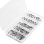 175pcs Barbless Fishing Hook Kits,Small Size Carp Fishing Hooks Curve Shank Crank and Wide Gape Fly Tying Hooks Circle Hook with Tackle Box Size 2#,4#,6#,8#,10#